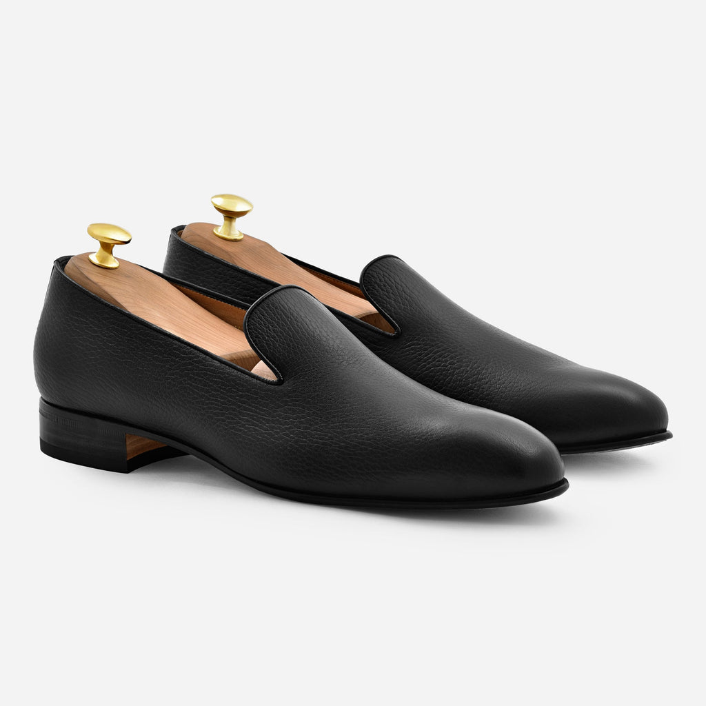 Langford Men's Pebbled Leather Wholecut Loafers