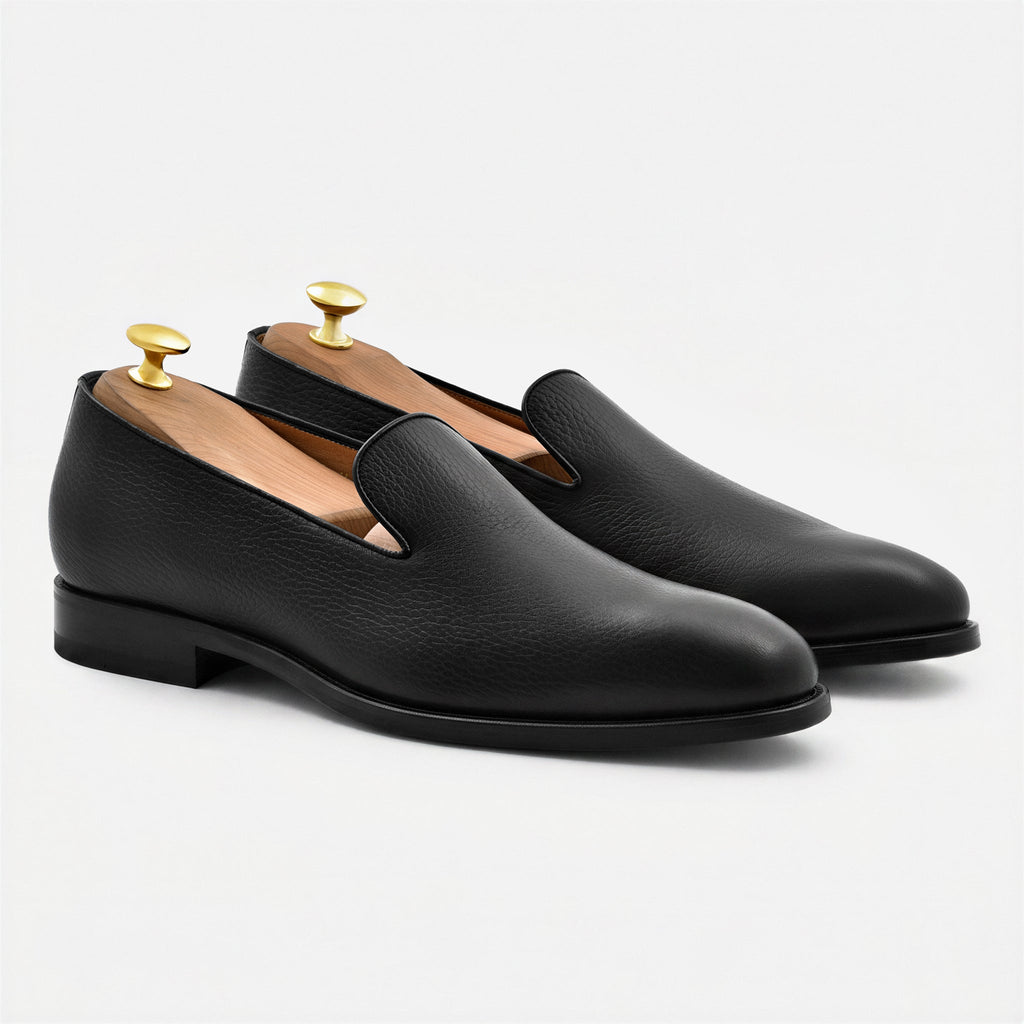 Langford Men's Pebbled Leather Wholecut Loafers