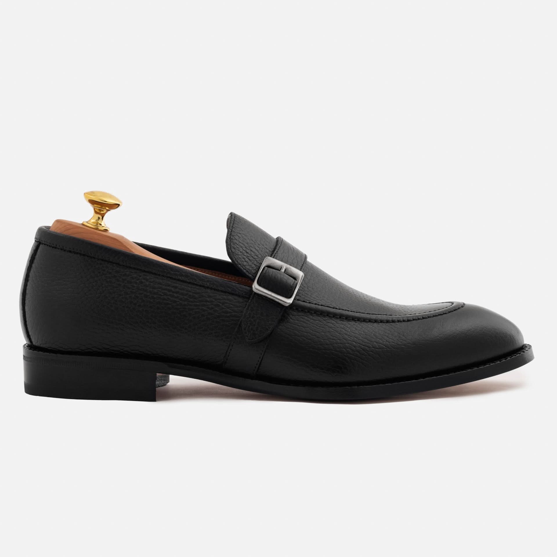 Archie Men’s Pebbled Leather Belted Loafers