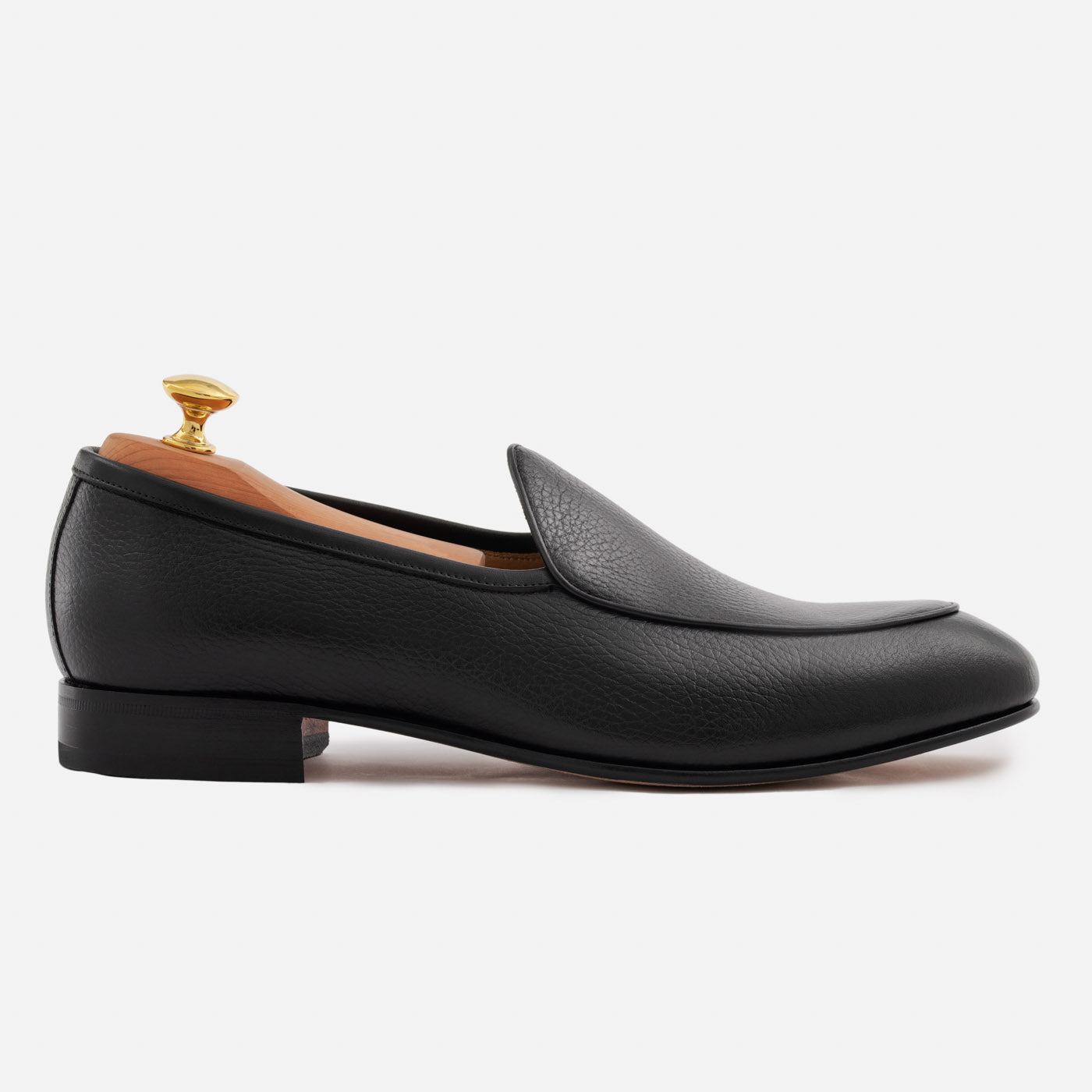 Men's Vincent Belgian Loafers – Premium Pebbled Leather