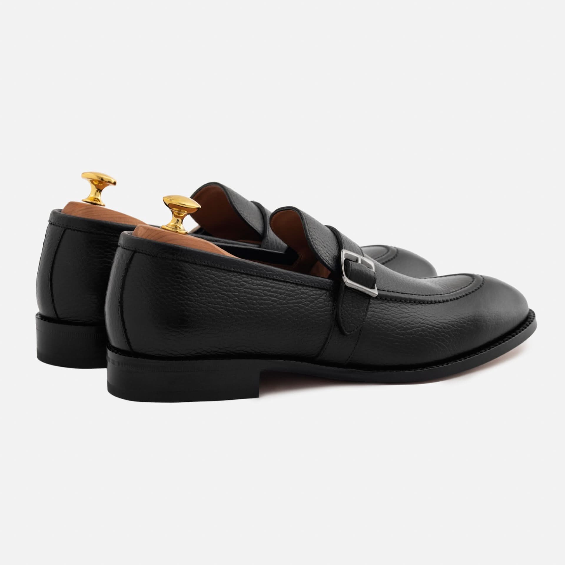 Archie Men’s Pebbled Leather Belted Loafers
