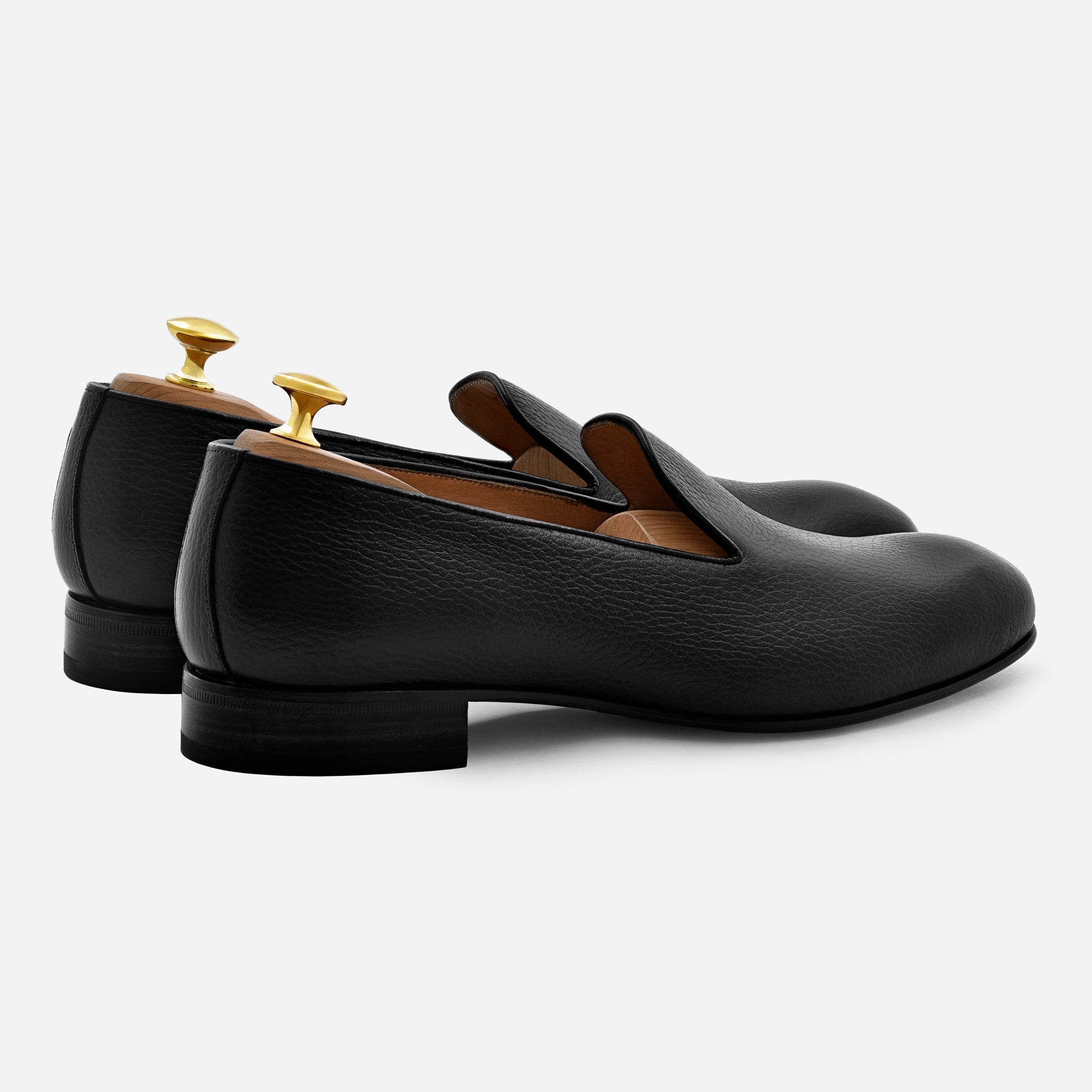 Langford Men's Pebbled Leather Wholecut Loafers