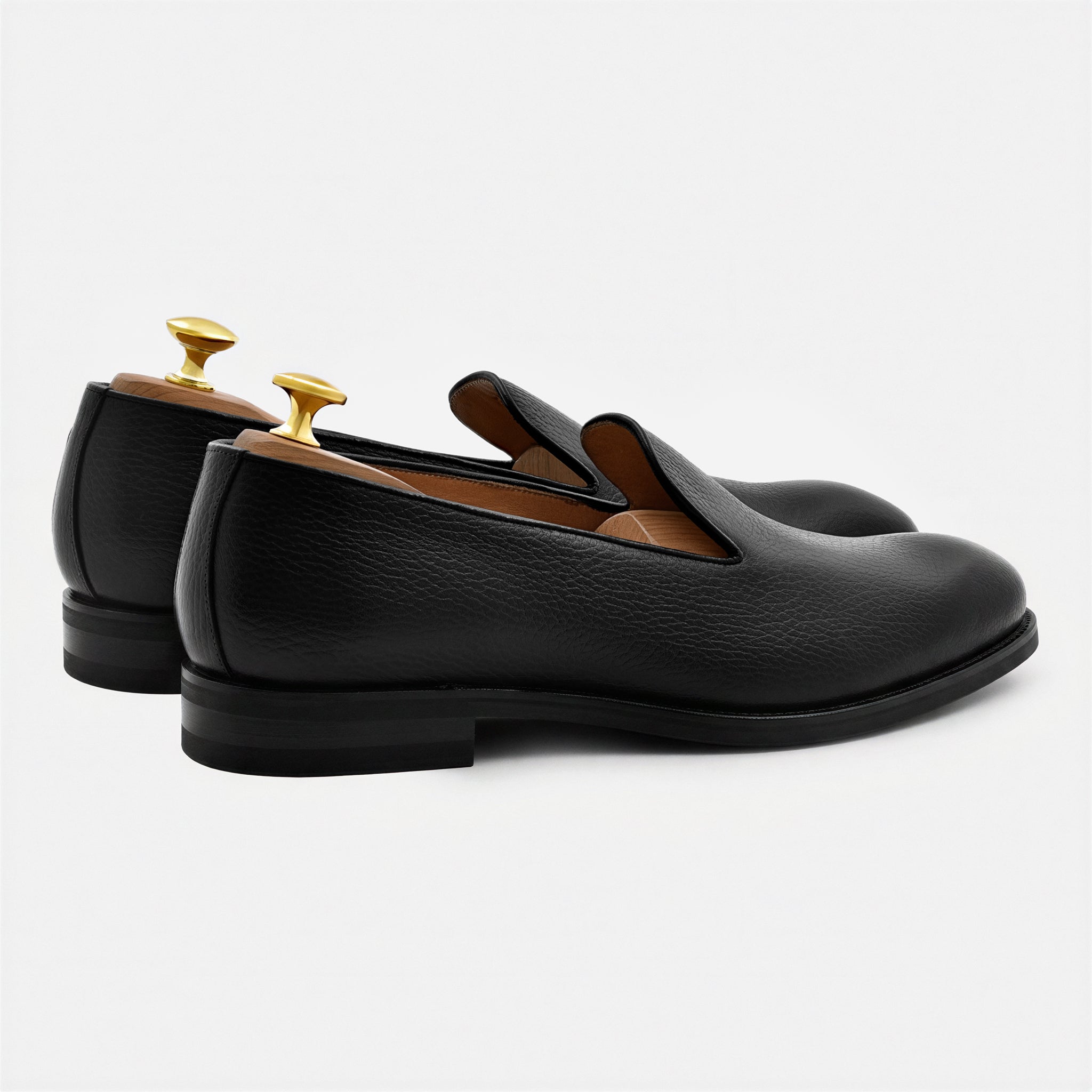 Langford Men's Pebbled Leather Wholecut Loafers