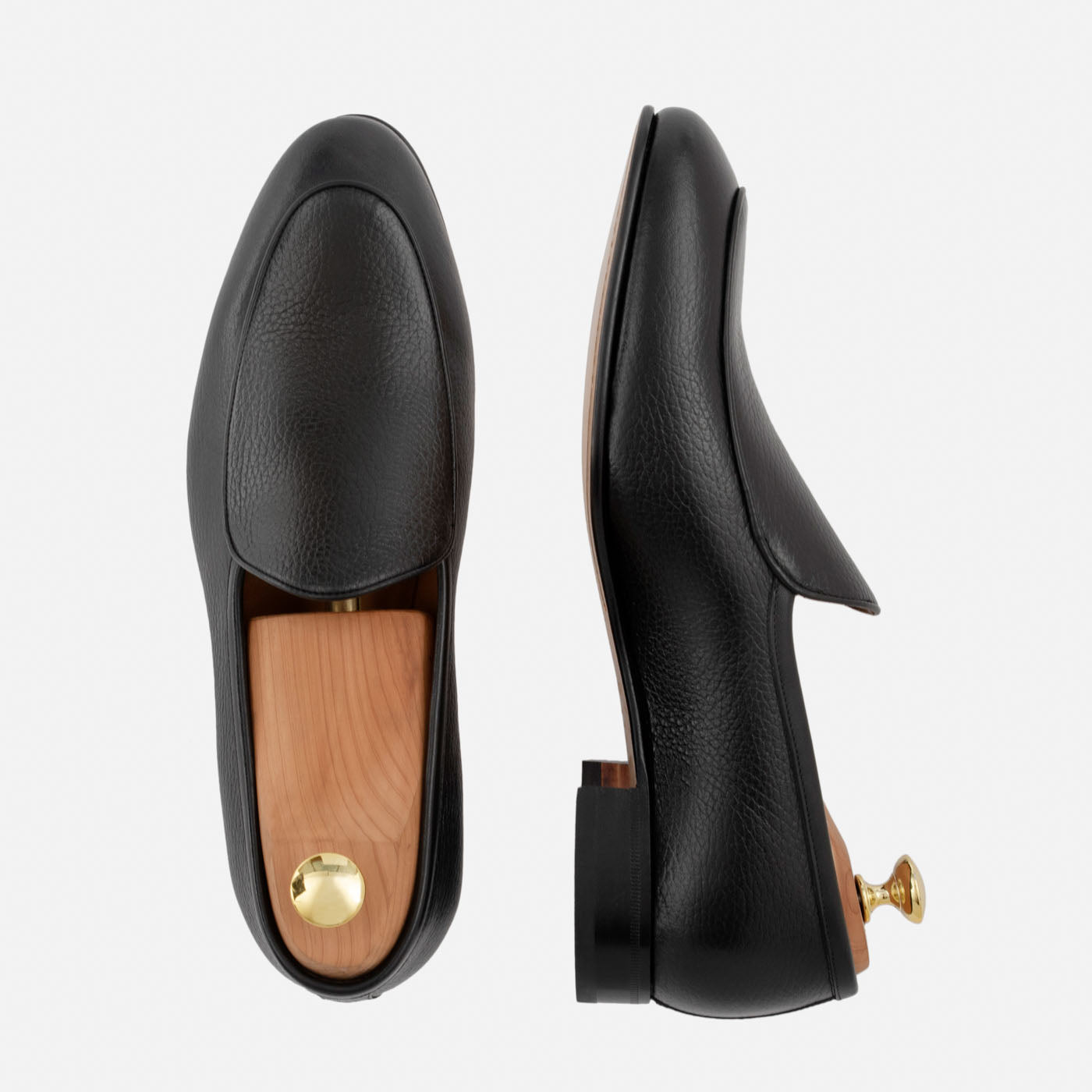 Men's Vincent Belgian Loafers – Premium Pebbled Leather