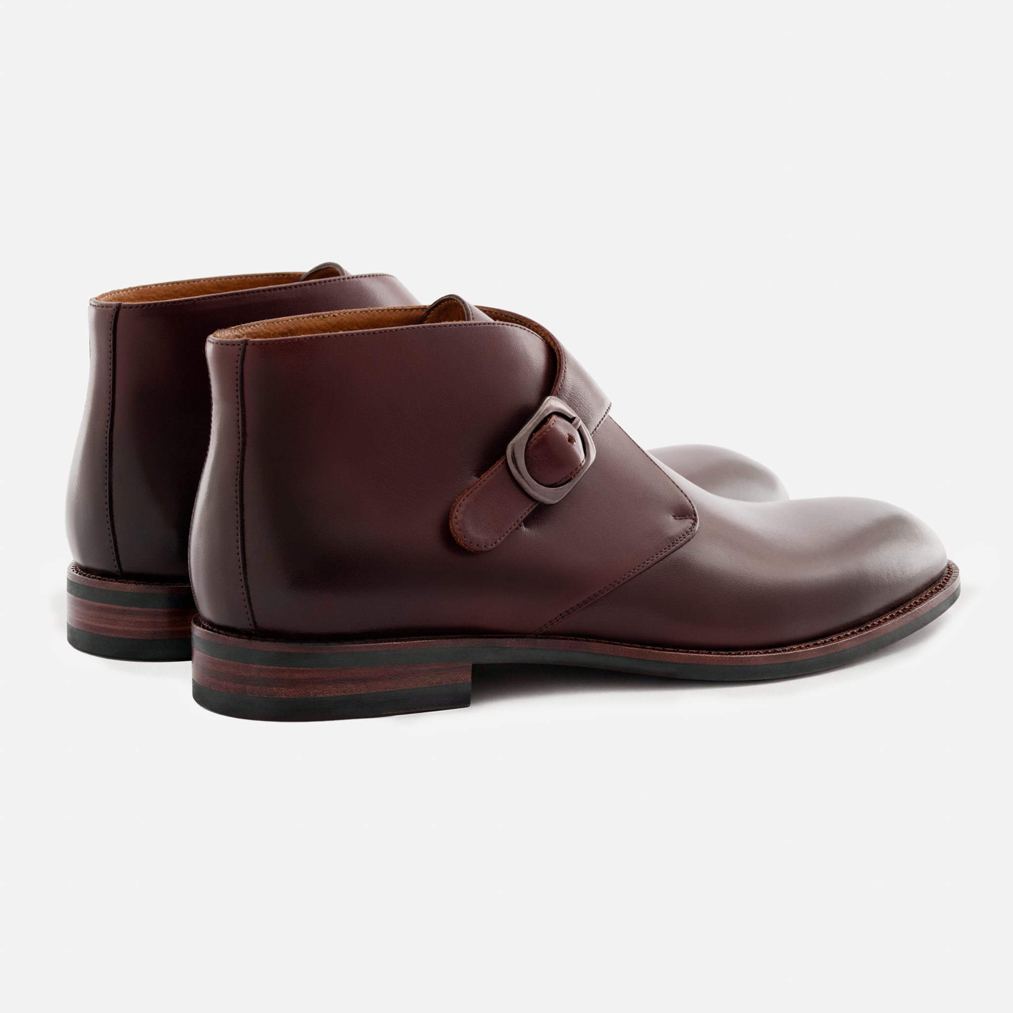 Men’s Gregory Buckle Boots in Premium Full-Grain Leather