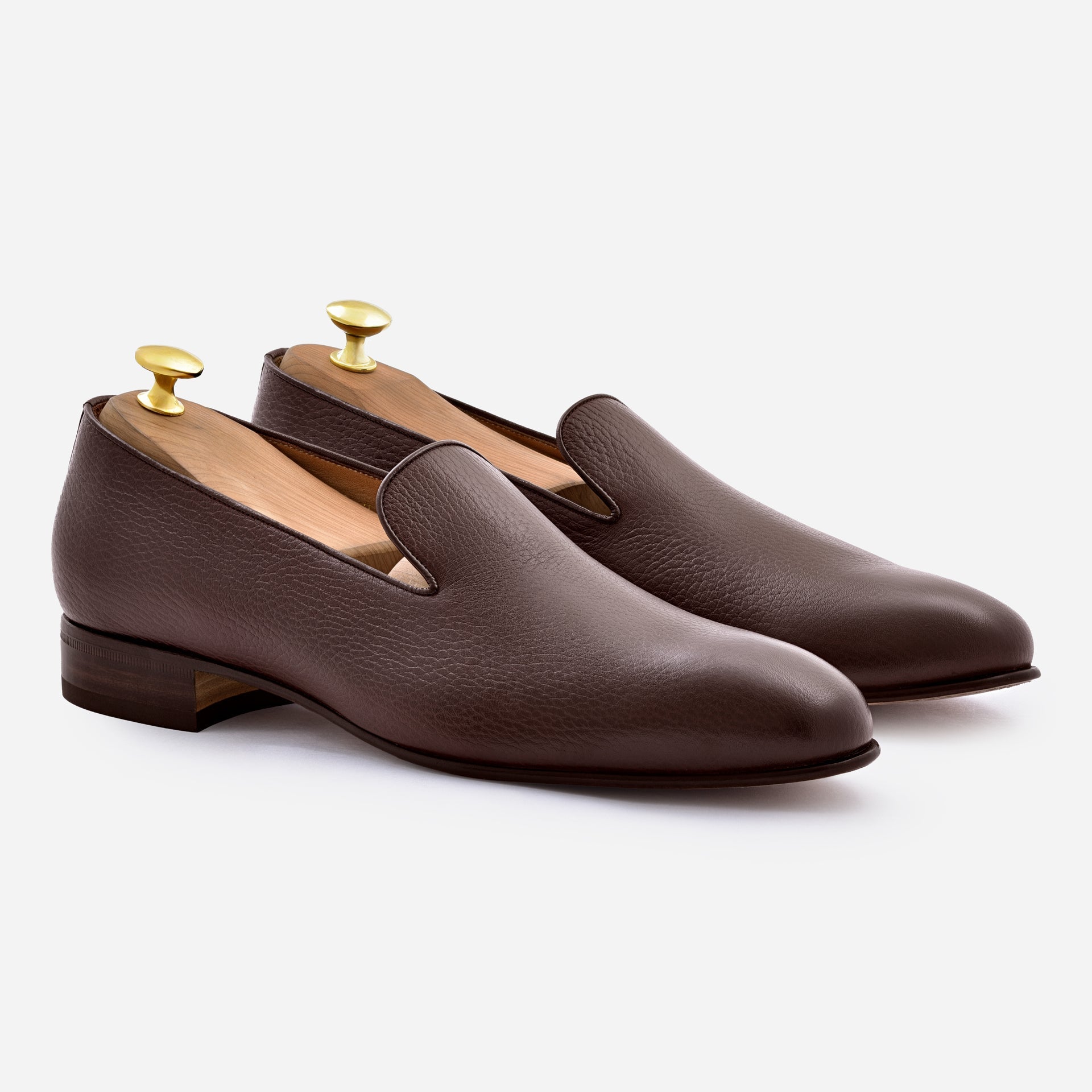 Langford Men's Pebbled Leather Wholecut Loafers