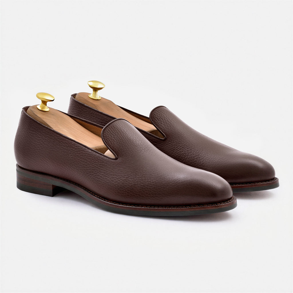Langford Men's Pebbled Leather Wholecut Loafers