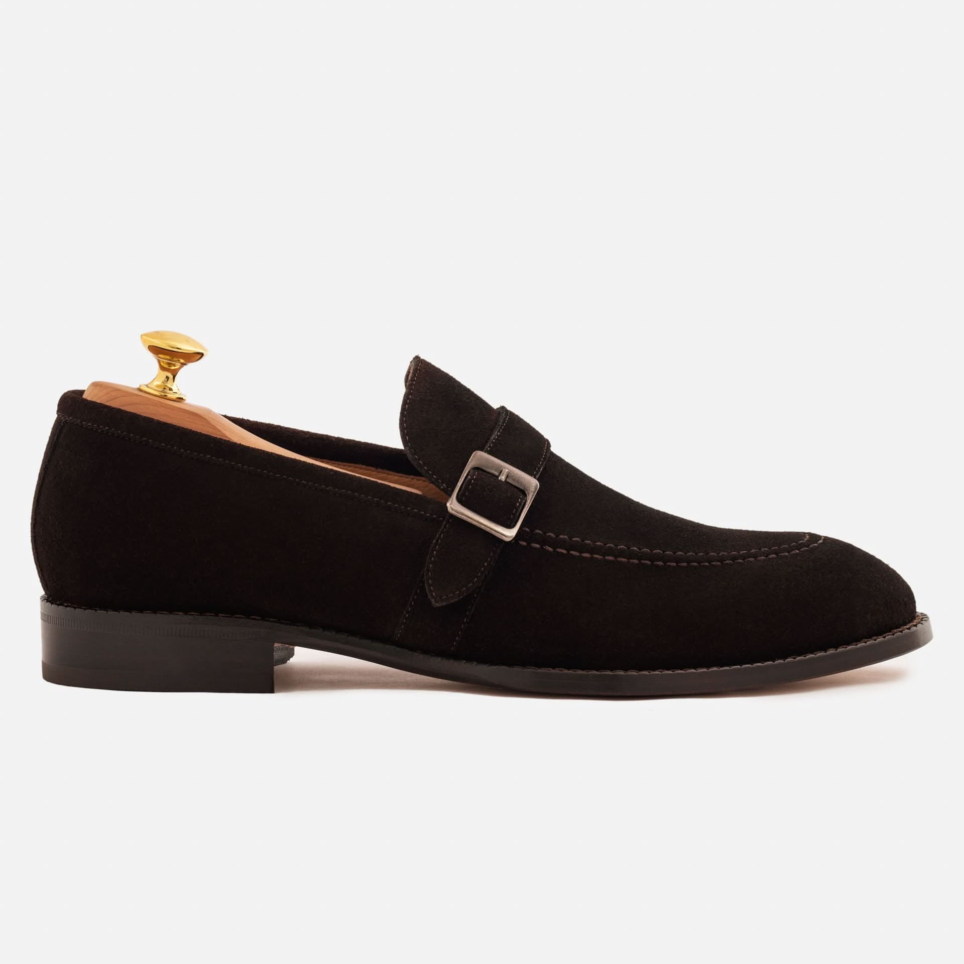 Archie Men’s Belted Loafers – Water-Repellent Suede