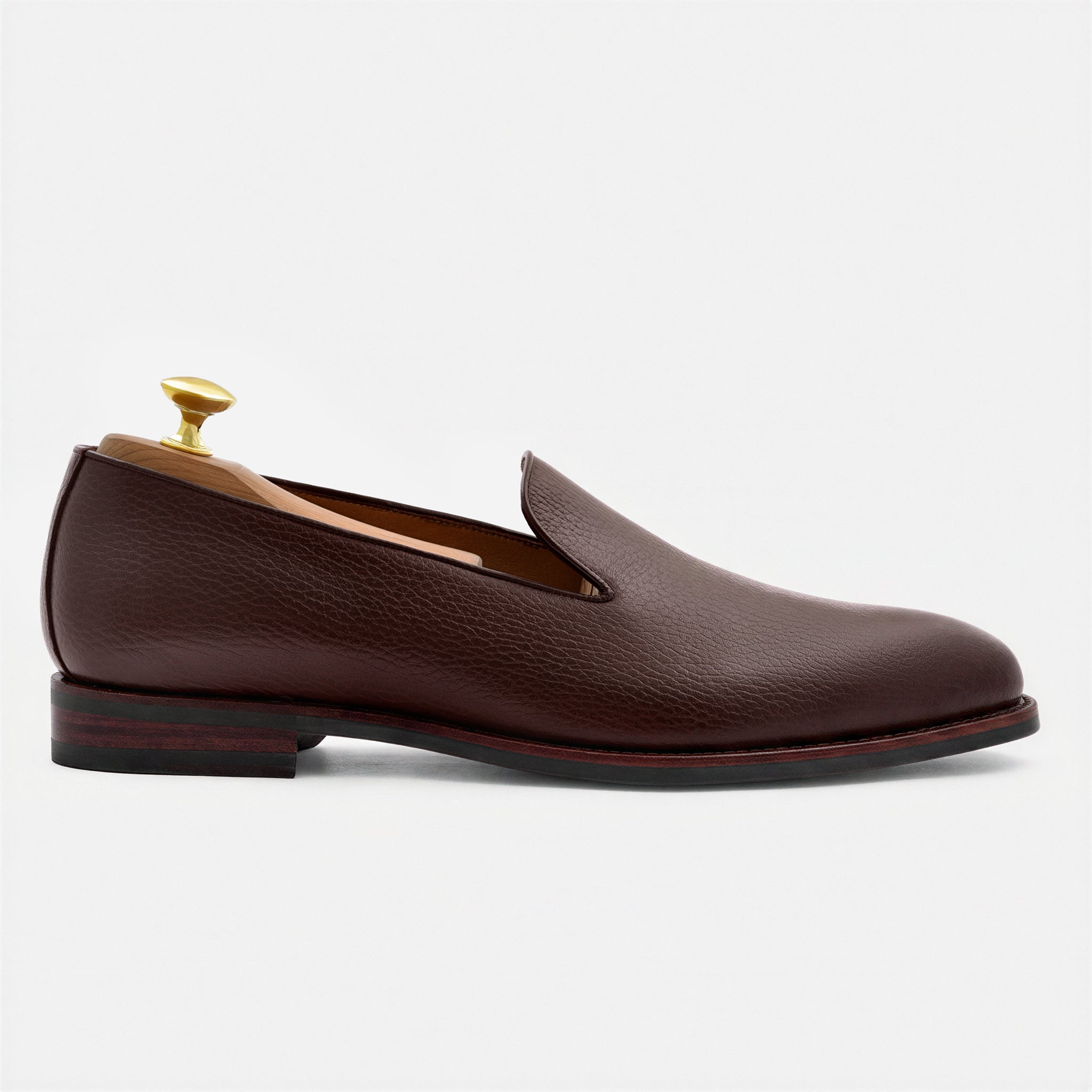 Langford Men's Pebbled Leather Wholecut Loafers