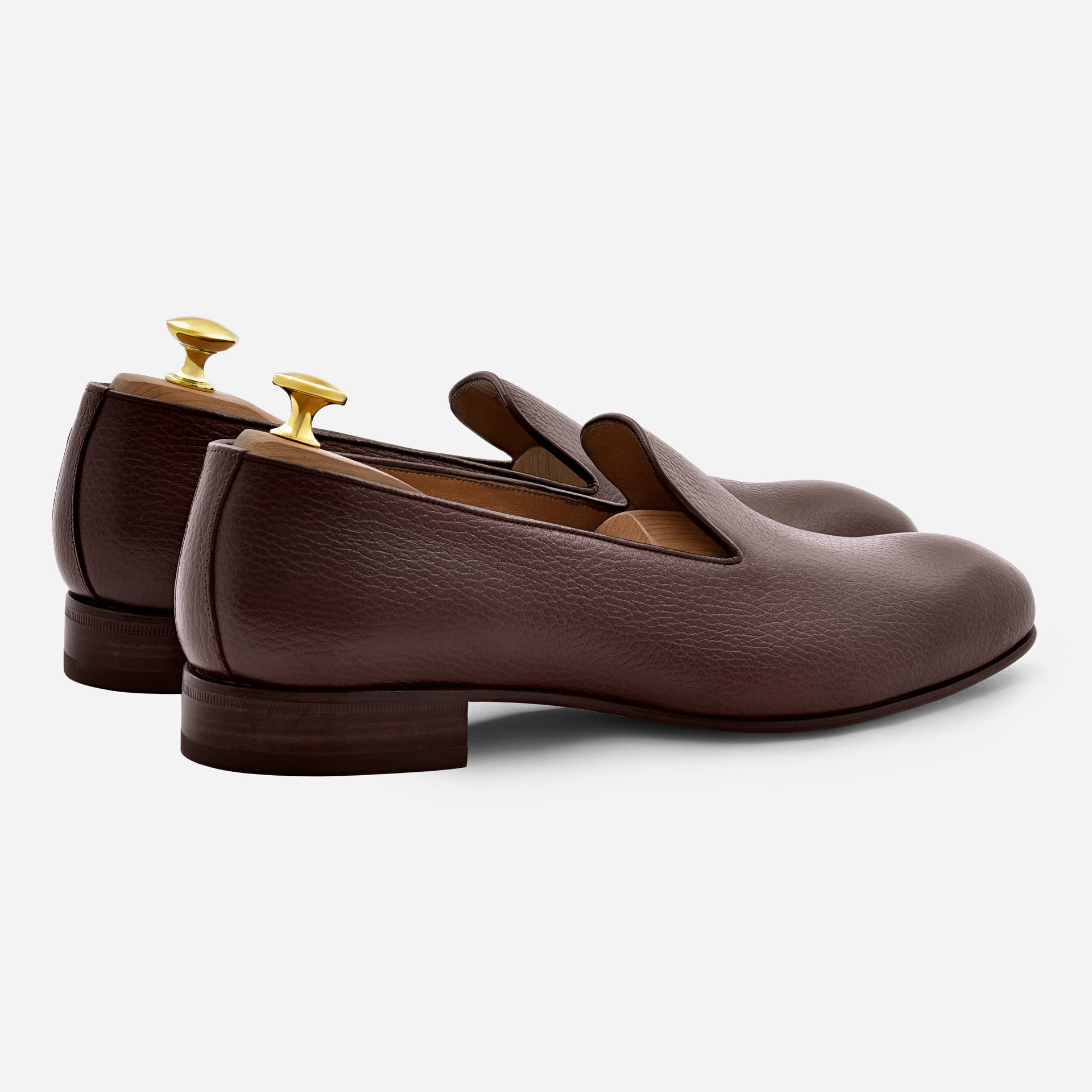 Langford Men's Pebbled Leather Wholecut Loafers