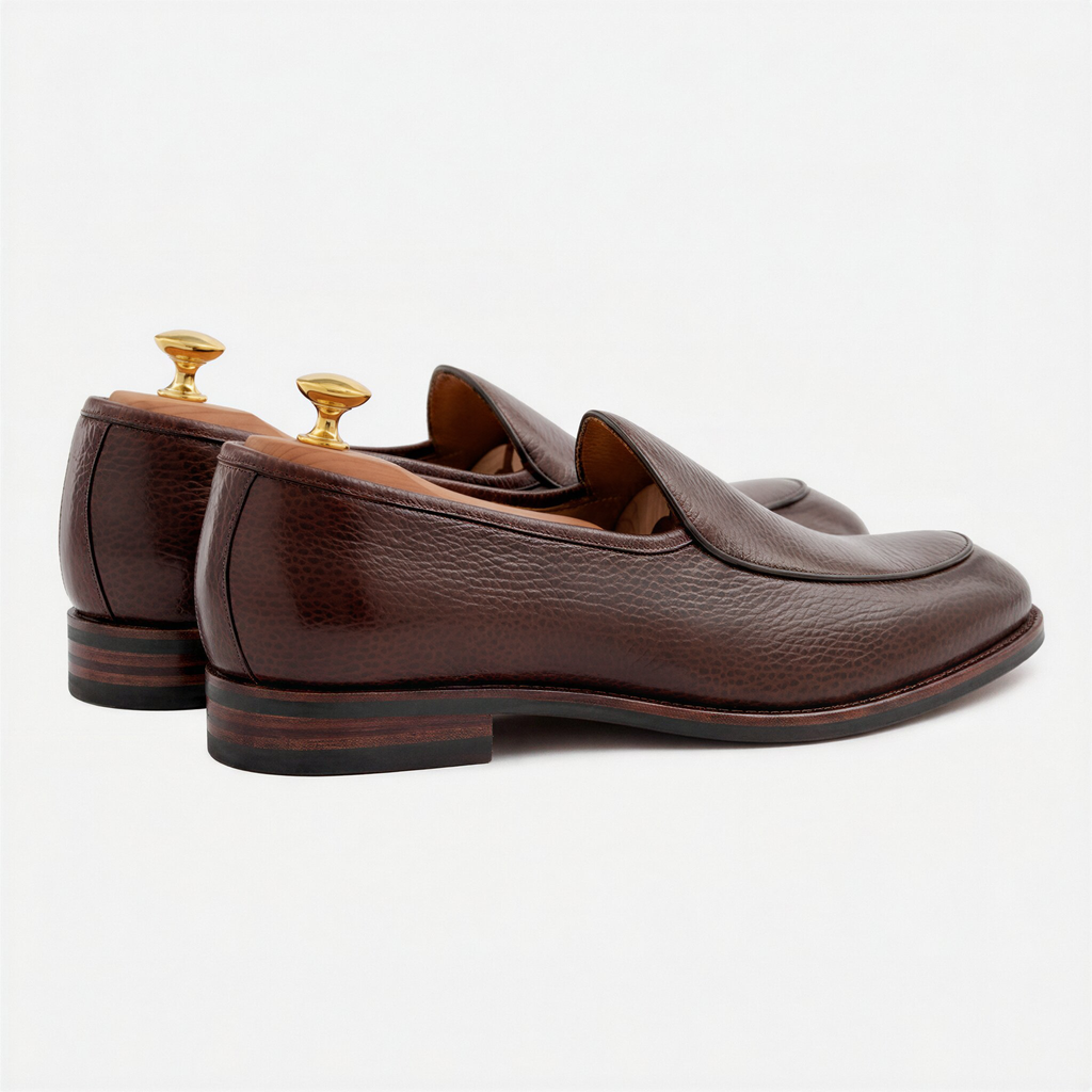 Men's Vincent Belgian Loafers – Premium Pebbled Leather