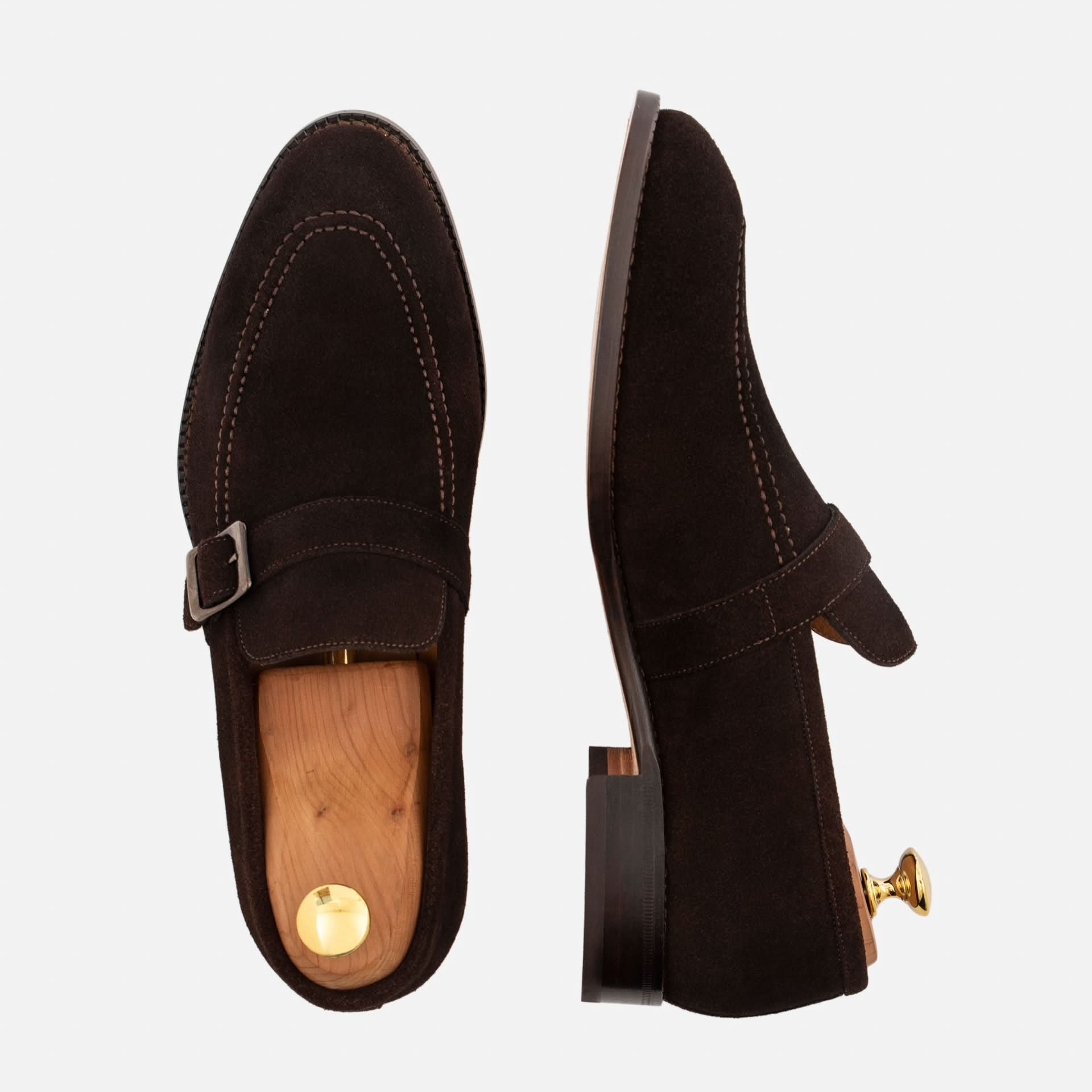 Archie Men’s Belted Loafers – Water-Repellent Suede