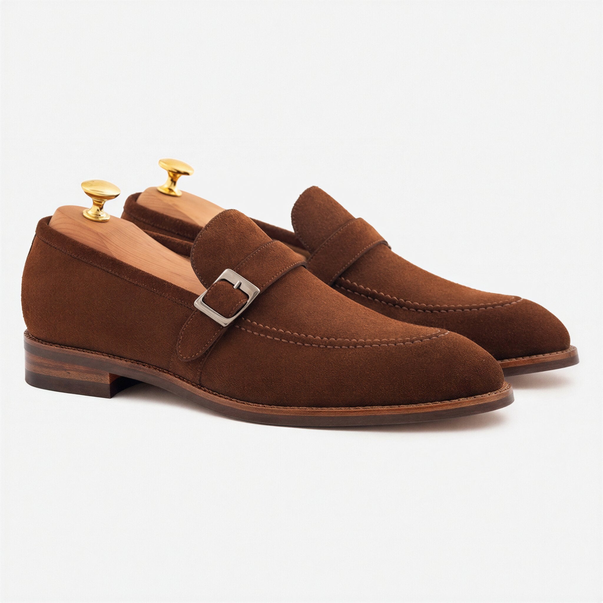 Archie Men’s Belted Loafers – Water-Repellent Suede