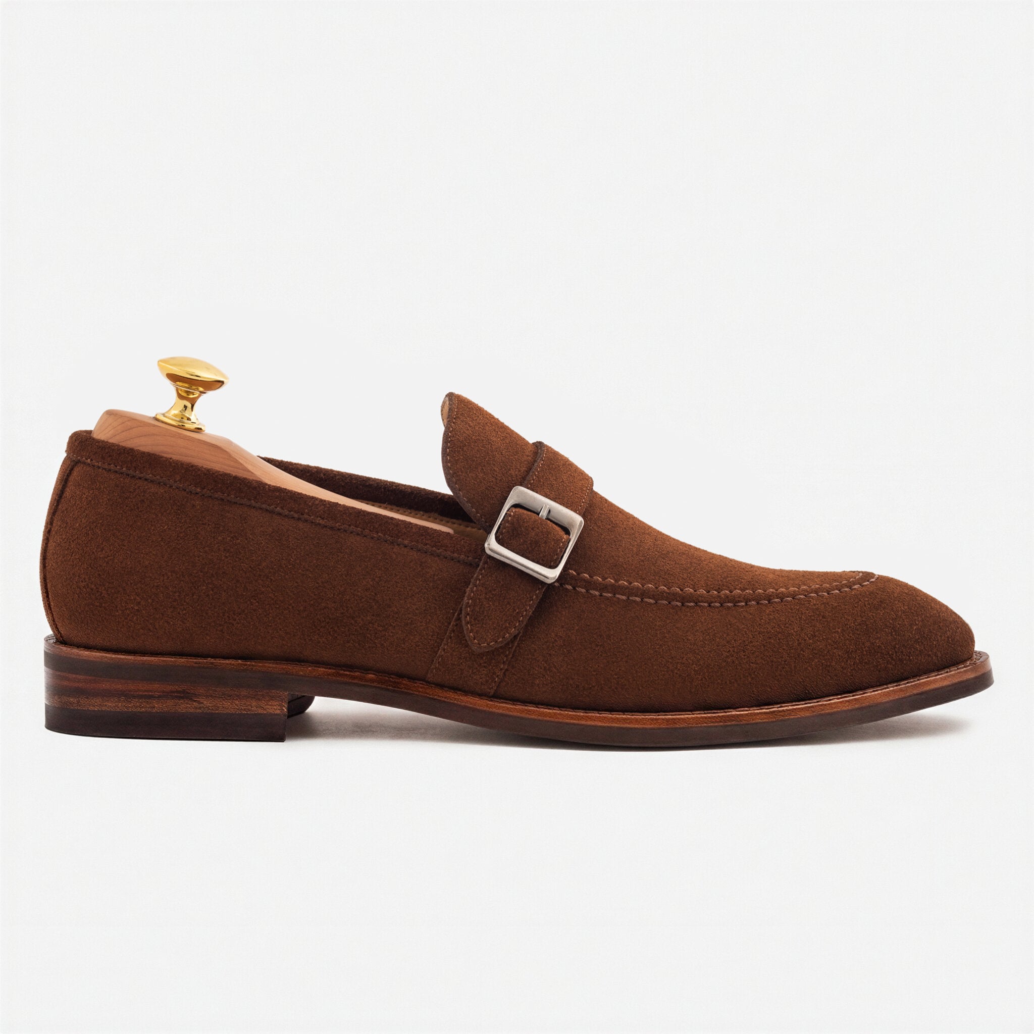 Archie Men’s Belted Loafers – Water-Repellent Suede