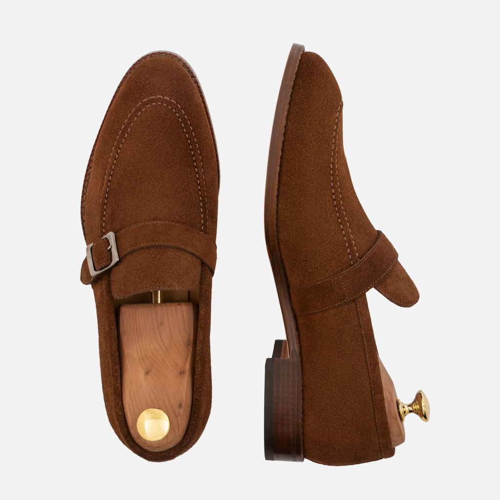 Archie Men’s Belted Loafers – Water-Repellent Suede