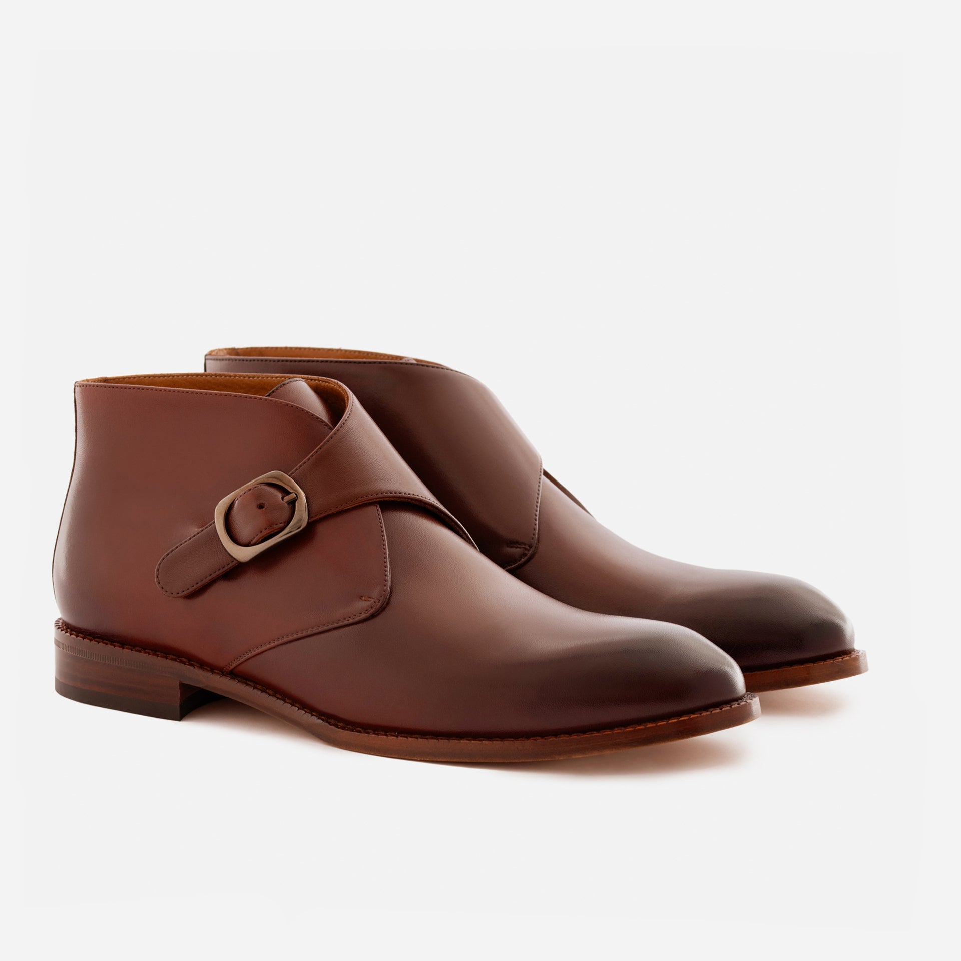 Men’s Gregory Buckle Boots in Premium Full-Grain Leather