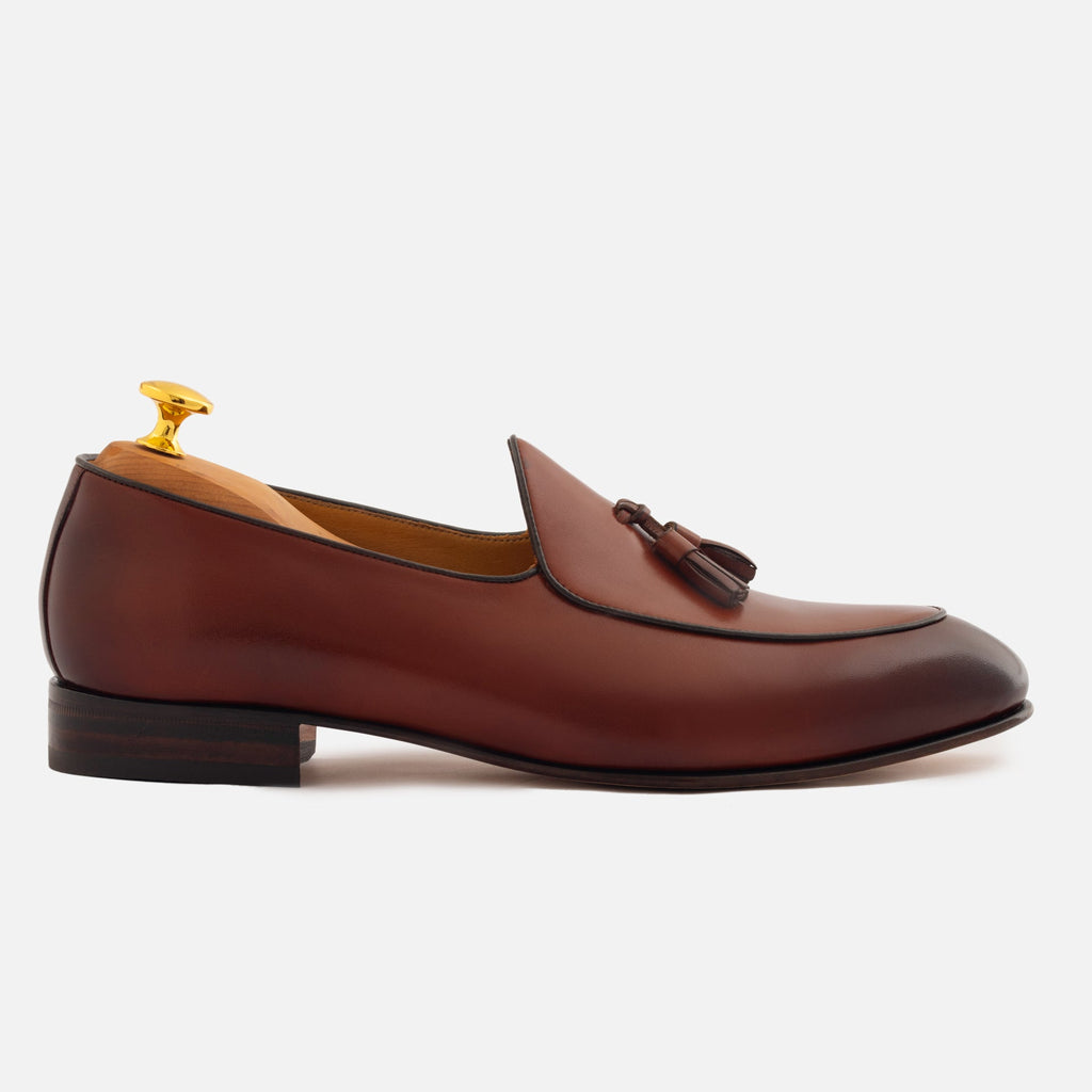 Perry Men's Belgian Loafer in Premium Full-Grain Leather