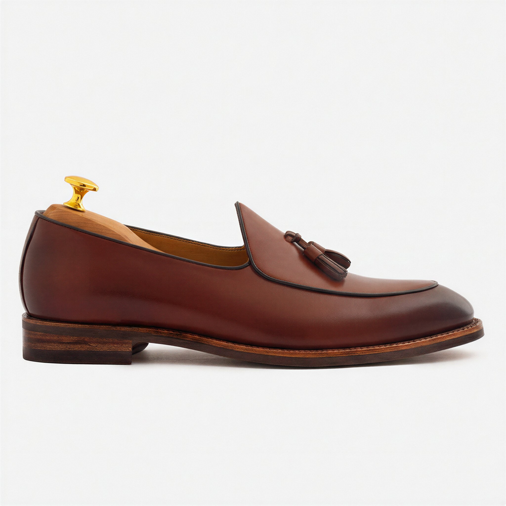 Perry Men's Belgian Loafer in Premium Full-Grain Leather