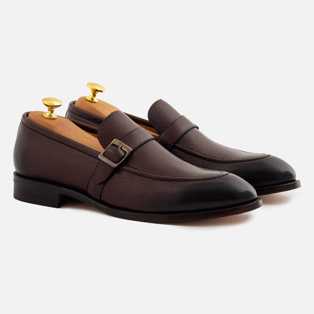 Archie Men’s Pebbled Leather Belted Loafers
