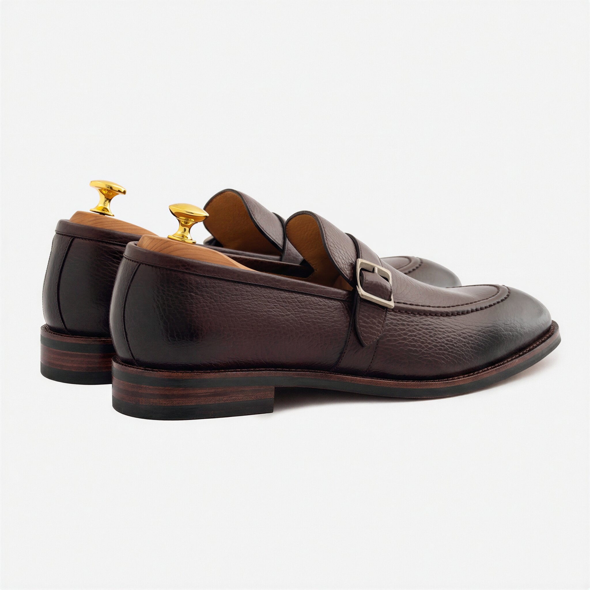 Archie Men’s Pebbled Leather Belted Loafers