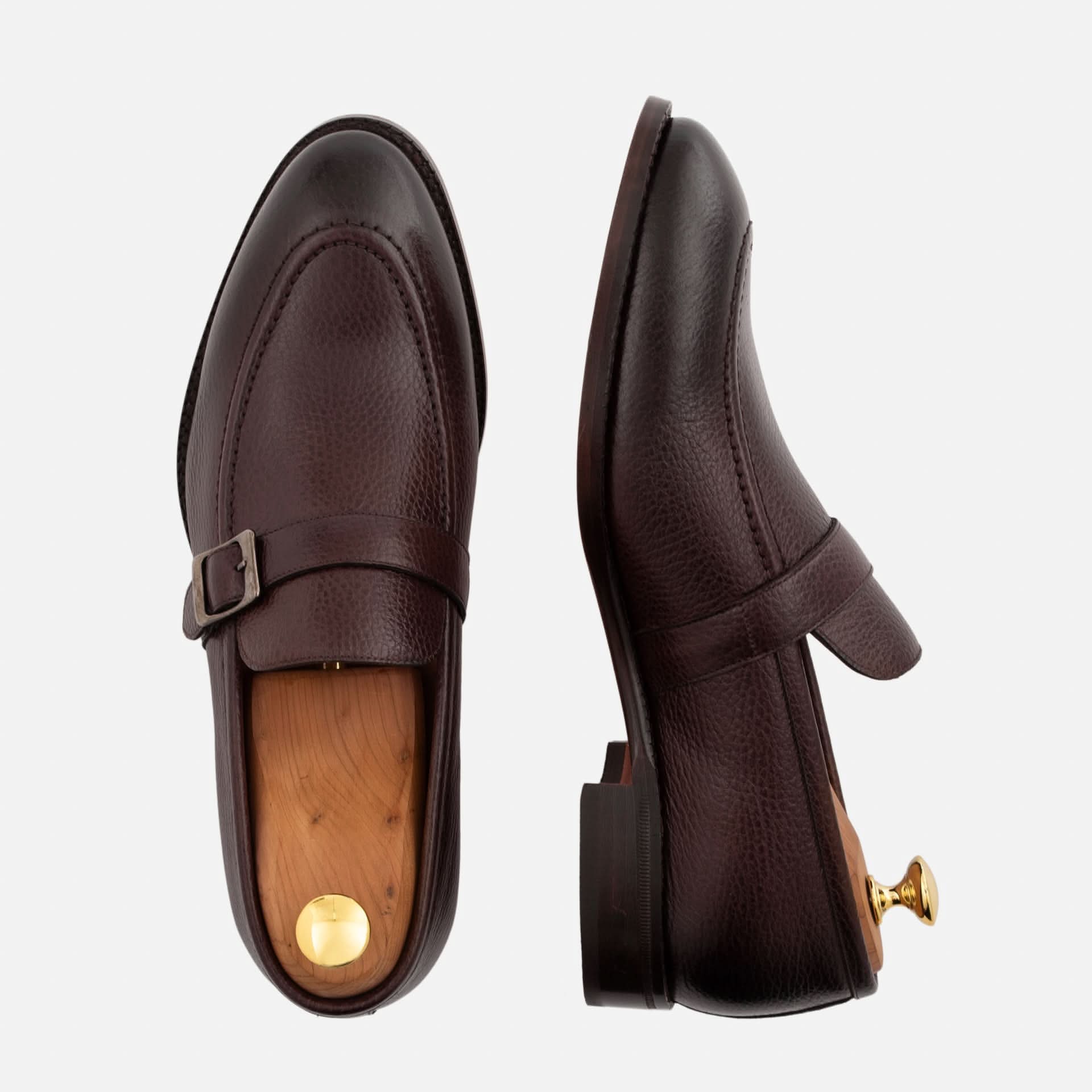 Archie Men’s Pebbled Leather Belted Loafers