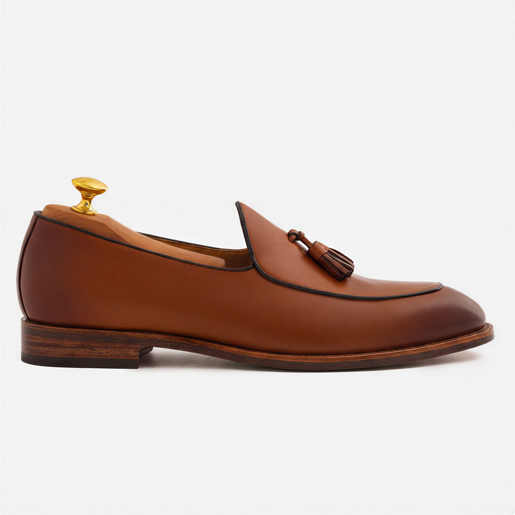 Perry Men's Belgian Loafer in Premium Full-Grain Leather